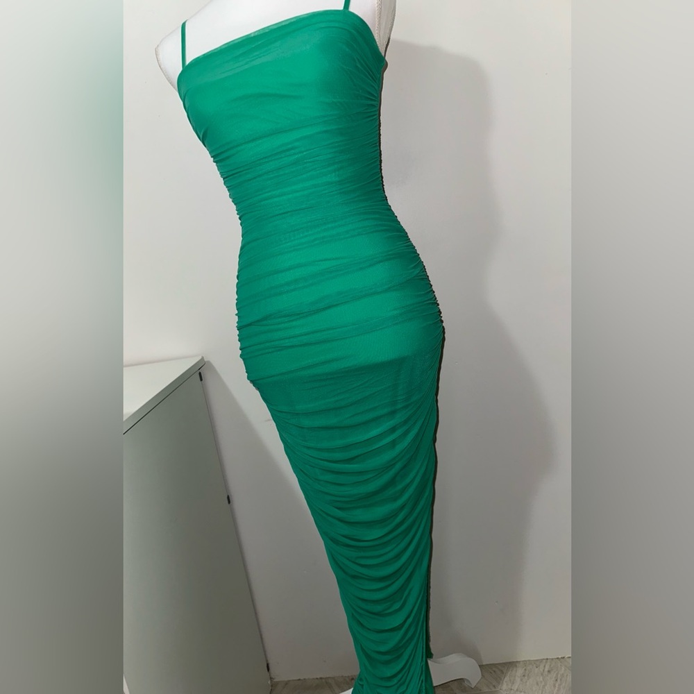 Green maxi dress